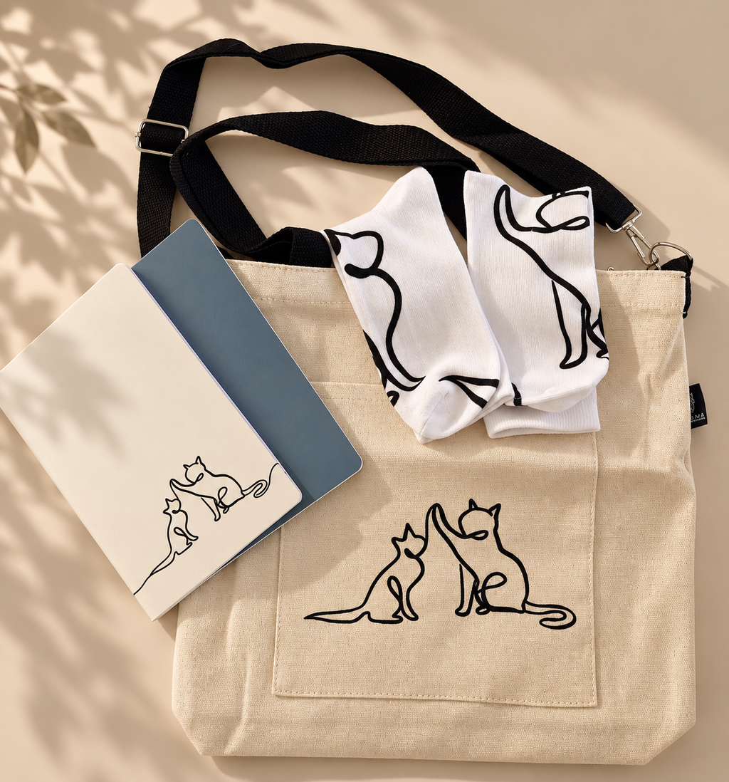 Resha Cat Canvas Bag